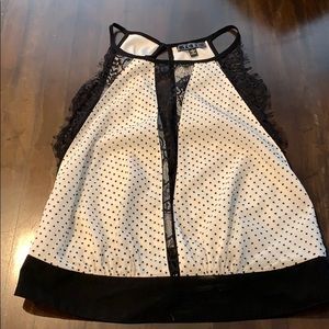 Polka dot and lace top